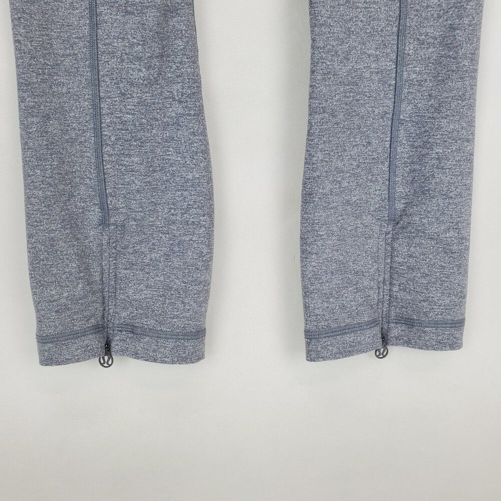Lululemon Groove Yoga Pant Size 4 Gray w/ Colorful Floral Waist Athleisure Sport - Picture 6 of 10